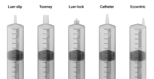 Syringe hub tips