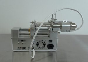 Fusion 6000X with 4 syringe extension rack and heating sleeve