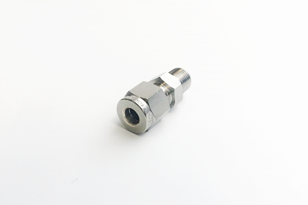 Metric Syringe Fitting - 1/8 NPT x 6 mm tube OD | Chemyx Inc