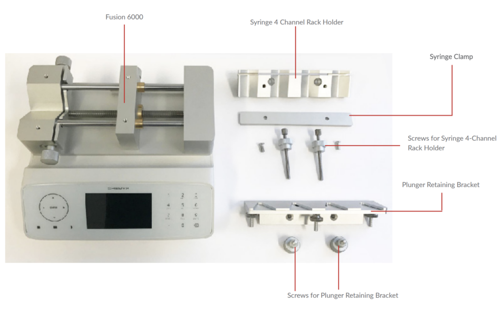 How To Attach 4-Channel Rack On The Fusion 6000 Syringe Pump