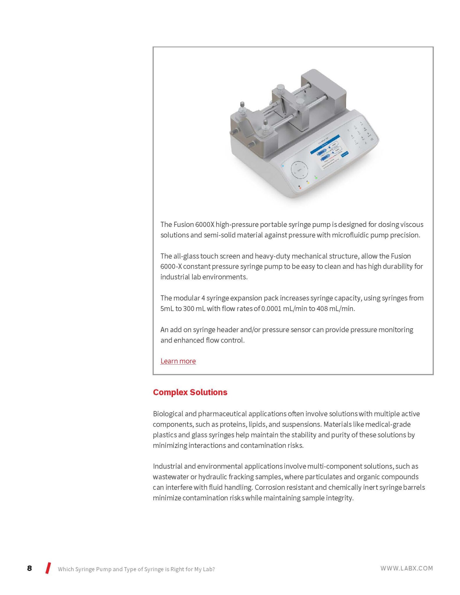 Which Syringe Pump and Type of Syringe is Right for My Lab - Chemyx